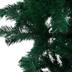Vidaxl Obrátený umelý vianočný stromček s LED a súpravou gulí 240 cm