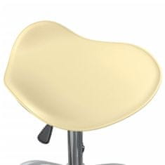 Vidaxl Kancelárska stolička krémová umelá koža