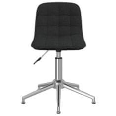 Vidaxl Otočná kancelárska stolička, čierna, čalúnená látkou