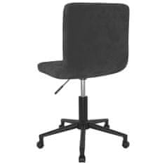 Vidaxl Otočná kancelárska stolička, čierna, čalúnená zamatom