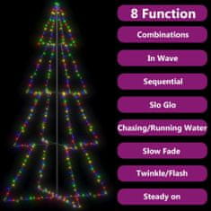 Vidaxl Vianočný stromček kužeľ 360 LED interiér a exteriér 143x250 cm