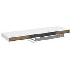 Vidaxl Plávajúce nástenné police 2 ks, biele 80x23,5x3,8 cm, MDF