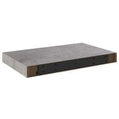 Vidaxl Plávajúce nástenné police 4 ks betónovo-sivé 40x23x3,8 cm MDF