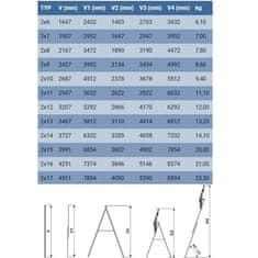 ELKOP Viacúčelový 2-dielny, výsuvný rebrík VHR Trend 2x7, Trend 2 x 7
