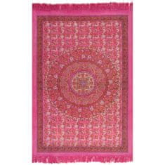 Vidaxl Kilim bavlnený koberec so vzormi 160x230 cm fuchsia