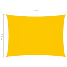 Vidaxl Tieniaca plachta oxfordská látka obdĺžniková 2,5x5 m žltá