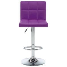 Vidaxl Barové stoličky 2 ks, fialové, umelá koža