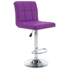 Vidaxl Barové stoličky 2 ks, fialové, umelá koža