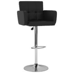 Vidaxl Barové stoličky 2 ks, čierne, umelá koža