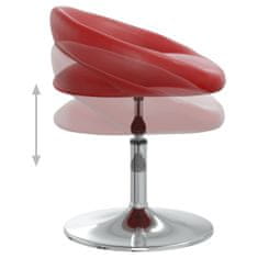 Vidaxl Barová stolička, vínová červená, čalúnená umelou kožou