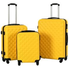 Petromila vidaXL Súprava 3 cestovných kufrov s tvrdým krytom žltá ABS
