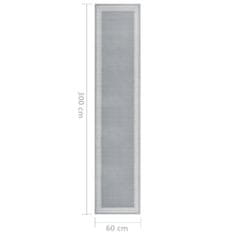 Vidaxl Koberec behúň BCF sivý s motívom 60x300 cm