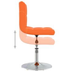 Vidaxl Jedálenské stoličky 2 ks, oranžové, umelá koža