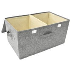 Vidaxl Úložné boxy 2 ks látkové 50x30x25 cm sivé