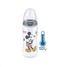 Nuk FC+ fľaša Mickey s kontrolou teploty, 300 ml - šedá