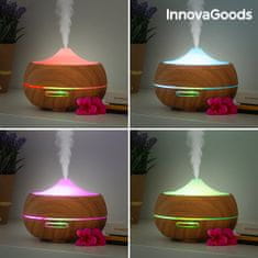 InnovaGoods Zvlhčovač vzduchu s arómodifuzérom, LED Wooden-Effect