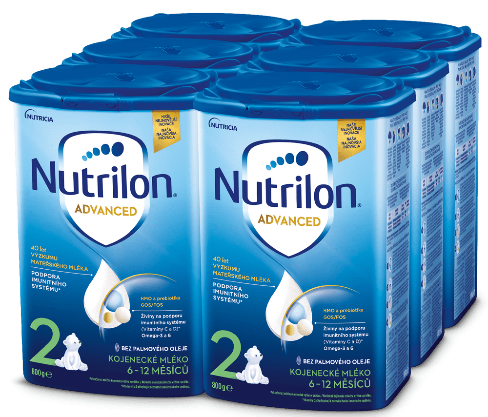 Nutrilon 2 pokračovacie dojčenské mlieko 6x 800g, 6+