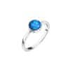 Strieborný prsteň s modrým opálom 15001.3 (Obvod 52 mm)