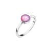 Strieborný prsteň s ružovým opálom 15001.3 pink (Obvod 56 mm)