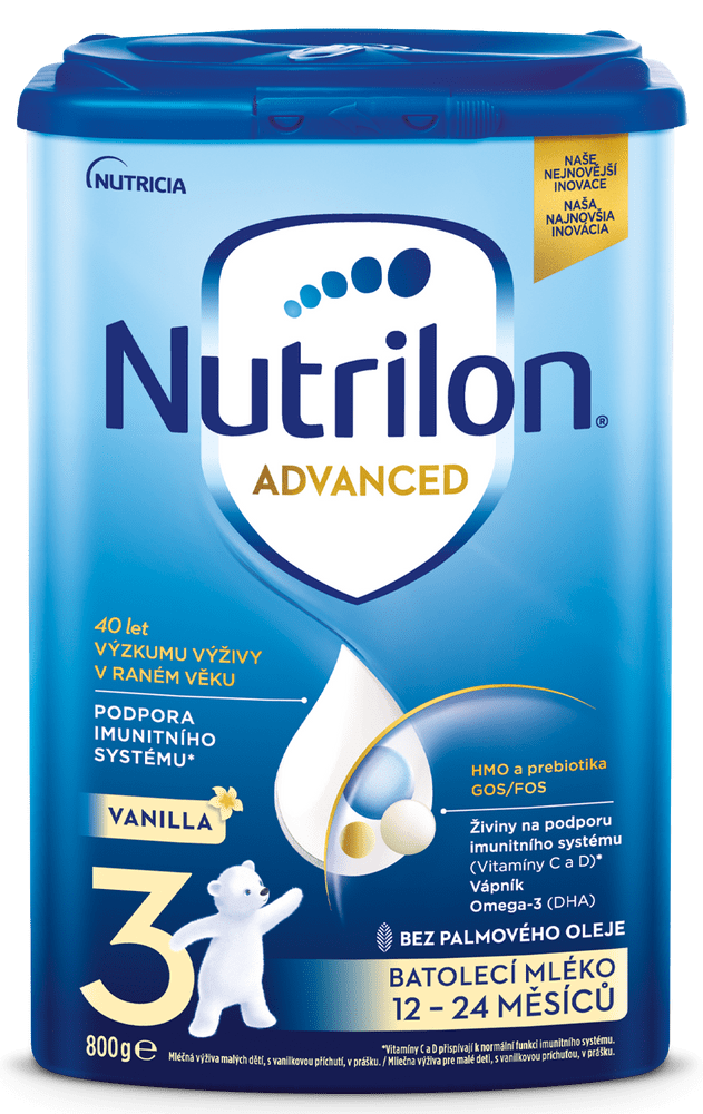 Nutrilon 3 Vanilla - batoľacie mlieko 800g, 12+