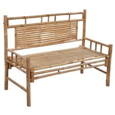 Petromila vidaXL Záhradná lavička s podložkou 120 cm bambus