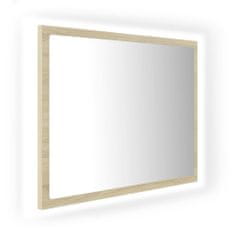 Vidaxl Kúpeľňové LED zrkadlo dub sonoma 60x8,5x37 cm drevotrieska