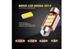 SEFIS LED žiarovka sufit 28mm 12V C5W 10SMD CANBUS biela