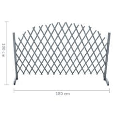 Vidaxl Mriežkový plot masívne jedľové drevo 1,8x1 m sivý