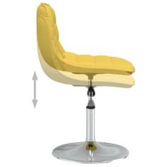 Vidaxl Otočné jedálenské stoličky 2 ks horčicovo-žlté látkové