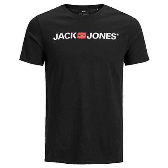 Jack&Jones Pánske tričko JJECORP Slim Fit 12137126 Black