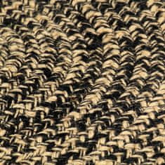 Petromila vidaXL Ručne vyrobený jutový koberec čierno-hnedý 180 cm