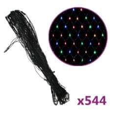 Petromila vidaXL Vianočná svetelná sieť farbná 4x4 m 544 LED interiér exteriér