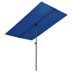 Vidaxl Vonkajší slnečník s hliníkovou tyčou 180x130 cm, azúrovo modrý