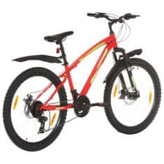 Vidaxl Horský bicykel 21 rýchlostí 26" koleso 42 cm rám červený