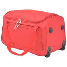 Vidaxl Súprava 3 cestovných kufrov, červená