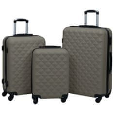 Vidaxl Súprava cestovných kufrov s tvrdým krytom 3 ks antikorová ABS
