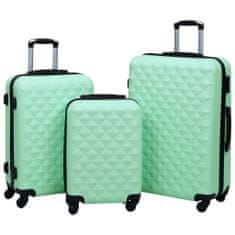 Petromila vidaXL Súprava cestovných kufrov s tvrdým krytom 3 ks mätová ABS