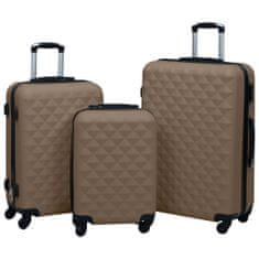 Petromila vidaXL Súprava cestovných kufrov s tvrdým krytom 3 ks hnedá ABS