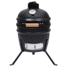 Petromila vidaXL 2 v 1 Kamado gril s udiarňou keramika 56 cm čierny