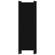 Vidaxl 6-panelový paraván čierny 300x180 cm