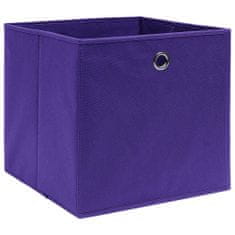 Vidaxl Úložné boxy 10 ks netkaná textília 28x28x28 cm fialové