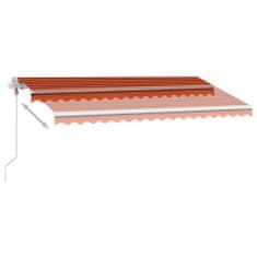 Vidaxl Samostatne stojaca automatická markíza 400x350 cm oranžovo-hnedá