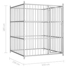 Petromila vidaXL Vonkajšia voliéra pre psy 150x150x185 cm