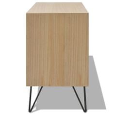 Vidaxl Komoda z MDF, 110x30x57 cm, hnedá