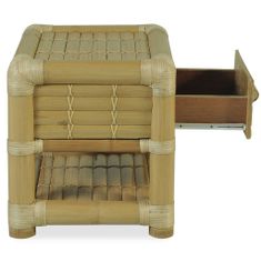 Vidaxl Nočný stolík, 45x45x40 cm, bambus, prírodná farba