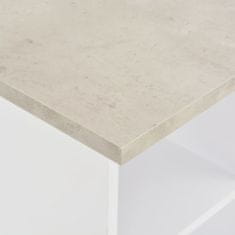 Petromila vidaXL Barový stôl, biely a betónovo sivý 60x60x110 cm