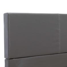 Vidaxl Posteľný rám, sivý, umelá koža 140x200 cm
