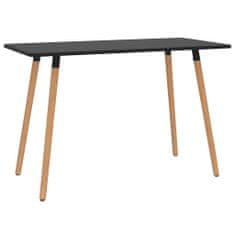 Vidaxl Jedálenský stôl, čierny 120x60x75 cm, kov
