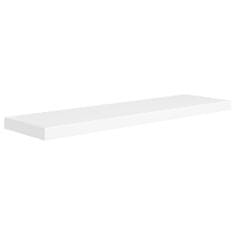 Vidaxl Plávajúce nástenné police 2 ks, biele 90x23,5x3,8 cm, MDF