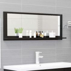 Vidaxl Kúpeľňové zrkadlo, lesklé čierne 100x10,5x37 cm, drevotrieska